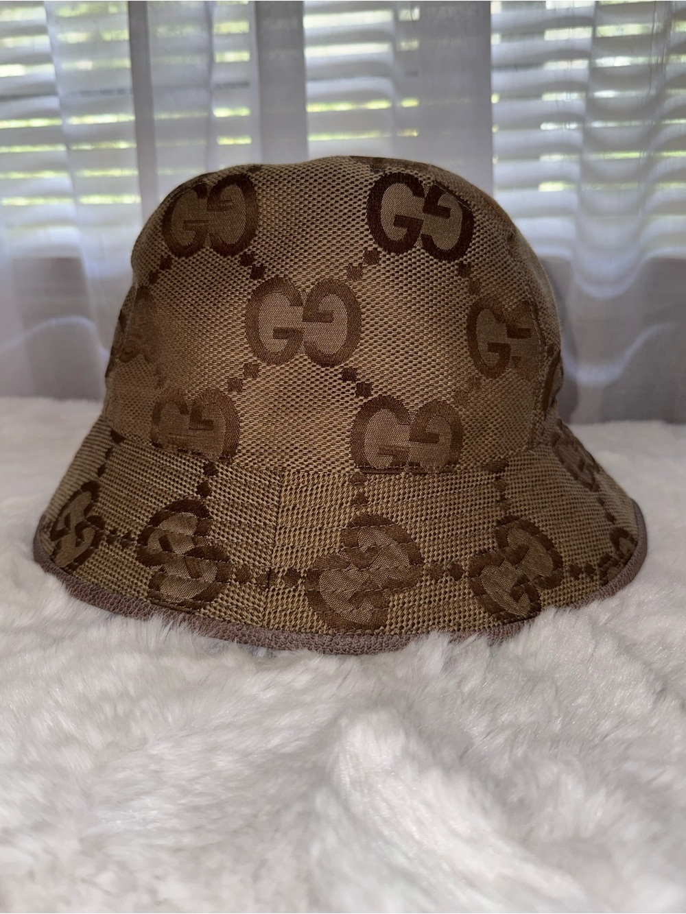 Gucci Brown Monogram Bucket Hat